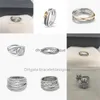 trouwring Goud Dubbele x Ring 925 Sterling Zilver diamant Mode Trendy Dames Designer Ringen voor vrouwen Luxe Sieraden Liefde Dames Gevlochten Paar Verjaardagscadeau