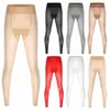 Ultra-cienkie rajstopy męskie rajstopy legginsy Solidny kolor rozciągliwy chude spodnie cross-drersy bieliznę miękki LG Johns 24yu#