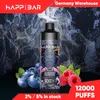 Оригинальный Happ Bar Puff 12k E Сигареты 12000 Puffs Большие испарители одноразовая сетчатая сетчатая катушка.