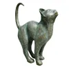 Sculture Statua di gatto Statuetta in resina Bronzo Prato Portico Cortile Casa Giardino Scultura all'aperto Statua Decorazione Home Office Ornamento