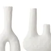 Vases 2Pcs Ceramic Flower Vase Abstract Minimalist Home Desk Plant Pot Holder