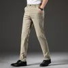 Shan BAO Summer Brand Hommes Droit Lâche Pantalon en lin Cott Busin Casual Taille haute Pantalon de bureau élastique léger g5pJ #