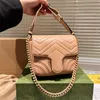 10a Miroir Marmont Designer Sac Femmes Sacs Double Lettre Bandoulière Top Qualité Sacs à bandoulière Embrayage Véritable Cuir Luxurys Luxurys Sac à main Chaîne Messenger Sac