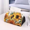 2024 Ins Oil Painting Paper Box Leather Tissue Cover Car Creative Desktop Student Dormitory Office Storage for Living Room Bedroom for oil