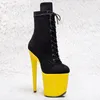 Dance Shoes 20CM/8inches Suede Upper Modern Sexy Nightclub Pole High Heel Platform Round Toe Women's Ankle Boots 337