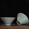 Teaware Set Boutique Celadon Bamboo-Hat Type Cup Ge Kiln Opening Film Tea Ceramic Set Single Master Small Te