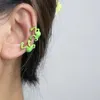 耳のカフ耳カフクリエイティブでかわいいグリーンカエルイヤリング楽しい動物クリップイヤリングレディースファッションに適し