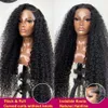 Transparent 250 Density Water Culry Hd Lace Frontal Wig Human Hair 40 44 Inch Deep Wave 13x4 Lace Front Wigs for Black Women