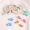 Stud Earrings 1pair Animal Cartoon Earring Women Cute Dinosaur Little Dog Whale Clay Bite Ear Jewelry Funny Gifts Fashion Anime