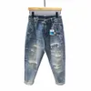 Streetwear Gescheurde Jeans Voor Mannen Lente Nieuwe Fi Vintage Broek Losse Distred Patch Motorfiets Gaten Denim Broek H7Zn #