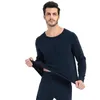 Mâle Printemps Automne Pyjamas Adulte Hommes Haute Qualité Cott Hiver Sous-Vêtements Thermiques 2 pièces Lg Pantalon Vêtements De Nuit Vêtements De Nuit R3wI #