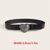 Belts Retro Women's Adjustable Western Fashion Carved Love-heart Buckle Punk Waistband Hip Hop Rock Style Jeans Pu Leather