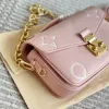 Fashion French brand Women's Luxury Designer New Ice-Cream Color Cowhide Small Messenger Bags Women's Handbag Shoulder Bag Crossbody Bag Chain Underarm Purse 21CM