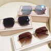 MS New Women Sunglasses Rimless UV400 Brand Designer高品質のグラデーションサングラスメス女性