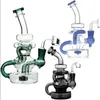 7.8 inç büyük cam bong nargiler klein recycler petrol kuleleri feb yumurta suyu bongs duman boruları 14mm banger ile heady petrol teçhizatı