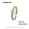 Bracelet à la mode rotatif argent or romain numérique double bracelet titane acier cristal pour femmes bijoux