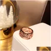 Med sidogenar Circar Ring Brand Classic Fashion Party Jewelry for Women Rose Gold Ball Banquet Luxurious Mens Rings säljer väl DROP OTDCW