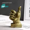 Sculpturen Hars Standbeeld Goud Zilver Ok Geweldig Overwinning Gebaar Noordse Abstracte Ornamenten Voor Beeldjes Interieur Sculptuur Kamer Home Decor