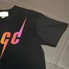 Бренд G, модная роскошная футболка, мужские дизайнерские футболки, хлопковые футболки, топ с буквами освещения для мужчин, размер евро 3XL