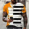 T-shirts voor heren Muziek 3D-bedrukt Grappige mannen T-shirt Mode Harajuku O-hals Etnische stijl T-shirts Herenkleding Oversized korte Slves T-shirt T240325