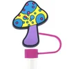 Neue bunte Pilz-Brillion-Strohkappe, 10 mm Strohkappe, universeller weicher Gummi-Strohstopper, Kindergeschenk