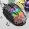 Möss XYH20 BT5.0 2.4G Trådlös mus Tremode Transparent RGB Mekanisk musspel esports Silent Mouse Wired