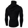 ninja mask lg ärm hoodie män höst streetwear stor öppen gaffed hip hop mens tröjor toppar gym hooded sudaderas hombre r0cz#