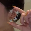 Ear Cuff Ear Cuff Brincos de clipe de orelha de borboleta sem perfurações borlas brincos de clipe de caixa de papelão falsos elegantes e modernos para mulheres joias para festas de casamento