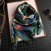 Foulards Printemps / Été Nouveau 90x90cm Marque de luxe Soie Carré Foulard Femmes Cravate Hairband Chat Imprimer Écharpe Femmes Foulard cuir chevelu magasin Q240326