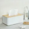 2024 Houten Tissue Box Servethouder Cover Toiletpapier Zakdoek Etui Effen Eenvoudig Stijlvol Houten Huis Auto Veeg Organisator Container