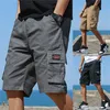 Yaz kargo şort erkekler Camoue Butts gevşek gündelik çok cepli şort sokak kıyafeti hip hop askeri taktik şort r5dx#