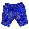 Dropship Paisley Fi Hip Hop 70 -tal Bandana African Digital Print Hög midja Black Casual Sports Board Shorts för män 15pr#