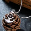 Chaînes Mode Punk Vintage Pirate Anchor Pendentif Trendy Hip Hop Collier en acier inoxydable Bijoux Gouvernail Caraïbes