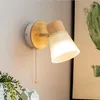 ウォールランプ北欧ガラスランプベッドルームベッドサイドバスルームキッチンリビングルームデコレーションモダンウッドLED照明器具