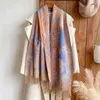Саронги Модный люксовый бренд, зимний дождевик, накидка, шарф, женский большой шаль, платок из пашмины, фуляр, дизайн Echarpe, женский шарф для кражи, 240325