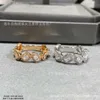 Diseñador Messikas Jewelry McCarthy Rock Sugar Cubo Anillo para mujer Diamante Diamante Index Anillo de dedo de 18 k