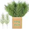 Flores decorativas ramos de pinheiro artificial diy guirlanda grinalda planta falsa folhas falso cedro spray galho hastes presentes de natal