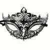 Strass Metal Masquerade Máscara Mulheres Máscara Veneziana Venetian Party Prom Ball Metal Máscara Halloween Carnaval Mardi Gras Prom Mask 240326