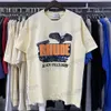 Heren T-shirts 24SS Nieuwe Klassieke stijl Letters Print T-shirt Mannen Paar Mode Vintage Losse Katoenen casual Oversized Hip Hop top Ts T240325