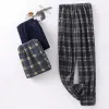 Warme Yards Flanel Dikke Pijama Mannen Plaid Pyjama Pyjama Broek Slaap Heren Heren Hombre Groot voor Broek Nachtkleding Bodems I19q #