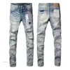 Lila Jeans Denim-Hose Herren-Jeans Designer Jean Herren schwarze Hose High-End-Qualität gerades Design Retro-Designer-Jogginghose 01 356