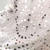 Tissu rouge lait blanc broderie bilatérale ondulé coton dentelle tissu 130 CM de large bricolage bébé vêtements robe nappe rideau matériel de maison