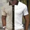 T-shirts pour hommes New Business Short Slve T-shirt Plaid Hommes Polo Shirt Mesh Respirant Revers Casual Top T-shirt Summer Fashion Mens T-shirt T240325