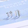 Ear Cuff Ear Cuff Micro Pay Cz Ear Clip Cuff Earrings Suitable for Girls Gift 925 Printed Silver Non Perforated Fashion Cheap Jewelry High Quality Y240326