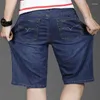 Shorts masculinos de verão jeans de jeans reto de jeans de verão