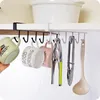 Hooks 6Hooks Multifunctional Cup Holder Hang Cabinet Under Shelf Rack Metal Household Kitchen Cupboard Storage Organiser