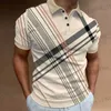 Męskie koszulki Design Striped Polo Shirt Summer Męs