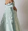 Robes de soirée Bal Exquis Hors-l'épaule Sirène Balayage/Brosse Soirée Perles Satin Robe De Festa Mulher Luxo