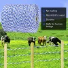 Gates 400M 200M Electric Fence Polywire Energiser Stainless Steel Wire For Farm House Cattle Sheep Wide 2.5mm Animal Fencing Poly Wire