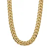 Łańcuchy mody design kubańskie naszyjniki męskie gruboziarniste naszyjnik luksusowy 18 -karatowy złoto Grube biżuteria dostawa wisie